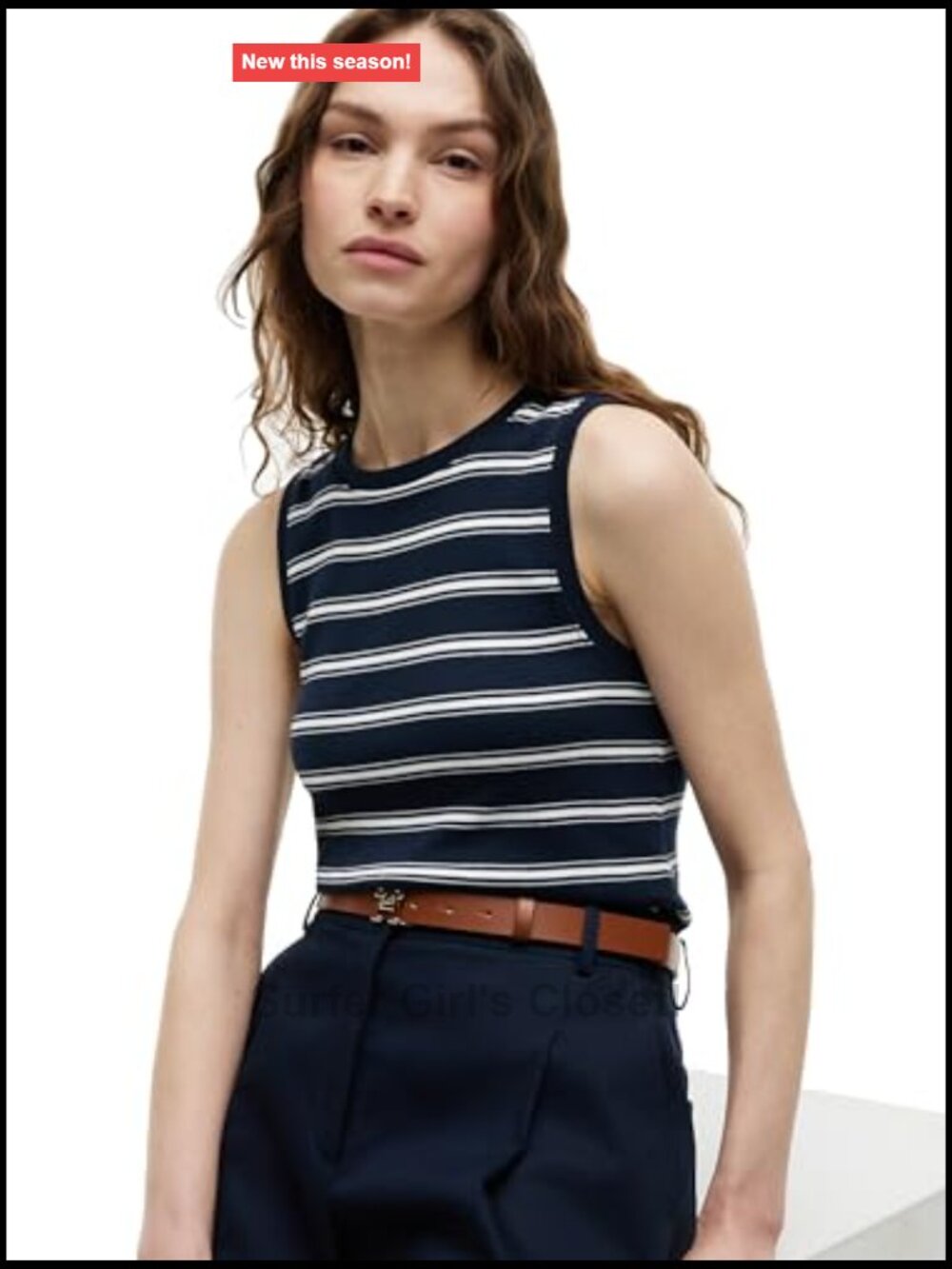 Lightweight Cotton Sleeveless Crew Neck Tank Top - Picture 2 of 5